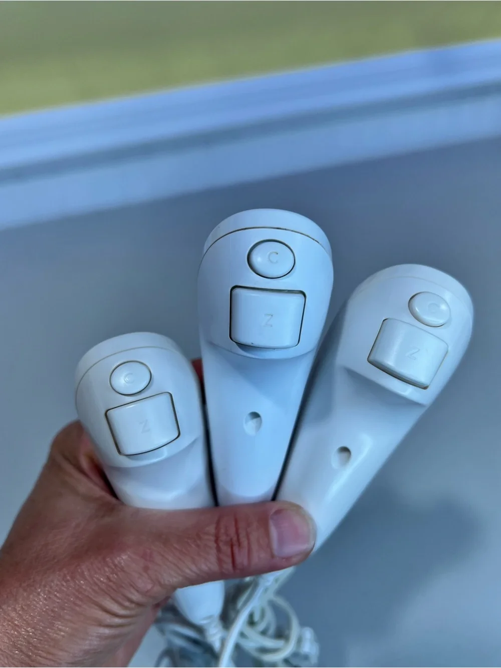Nintendo Wii White Wired Motion Controllers for Gaming Consoles - Set of 3